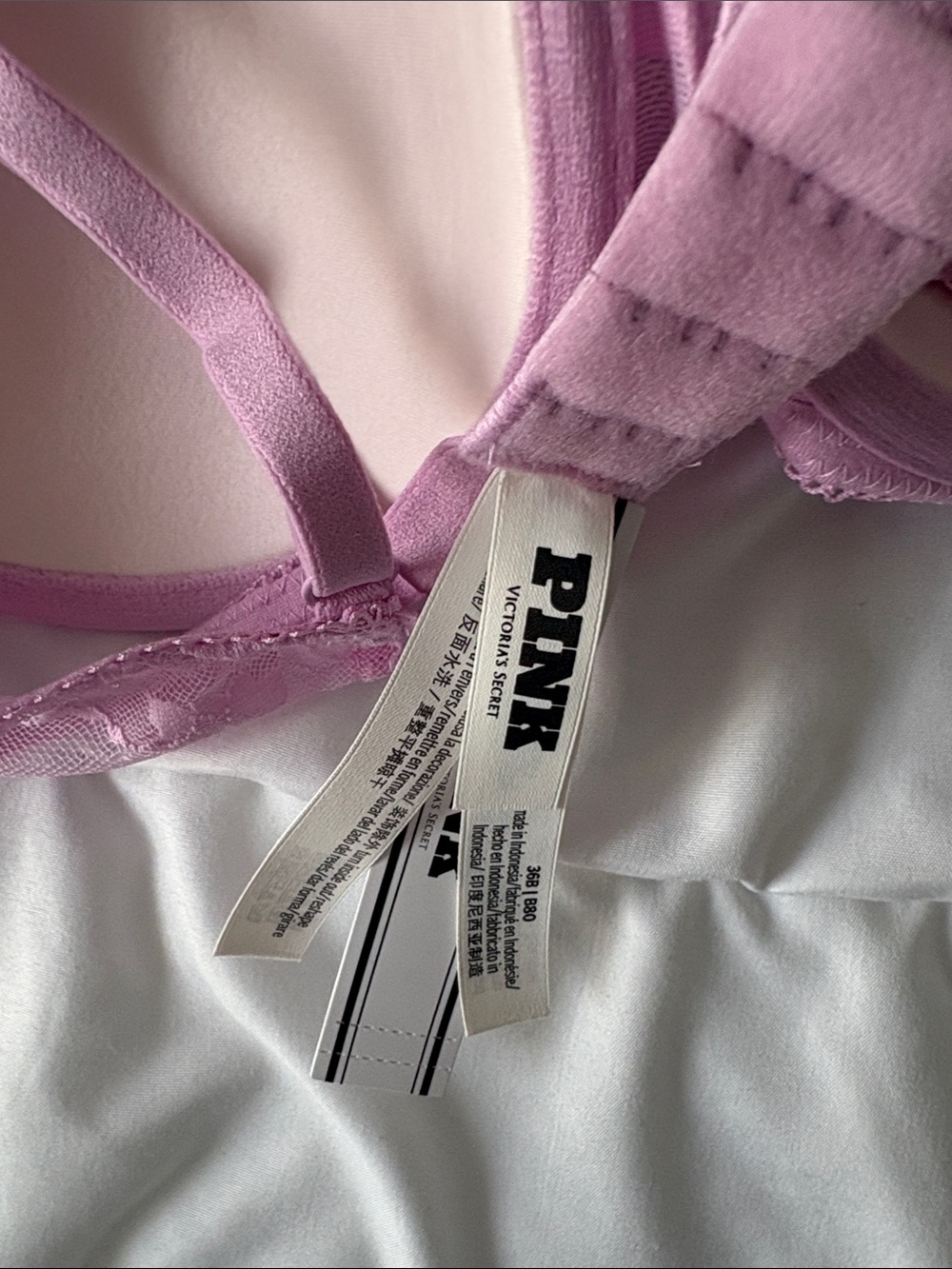 BNWT PINK Victoria's Secret Pink Lace Balconette Bra 36B - Picture 8 of 9